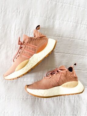 Adidas NMD R1 Primeknit Sneakers – Pink/Blush – Women’s Size 6